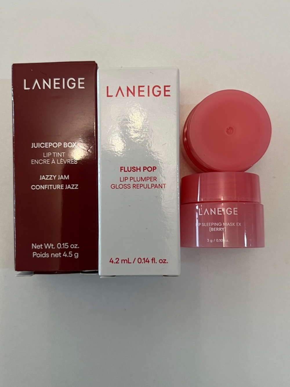 LANEIGE Juice pop lip tint & Flush Pop Lip Plumper